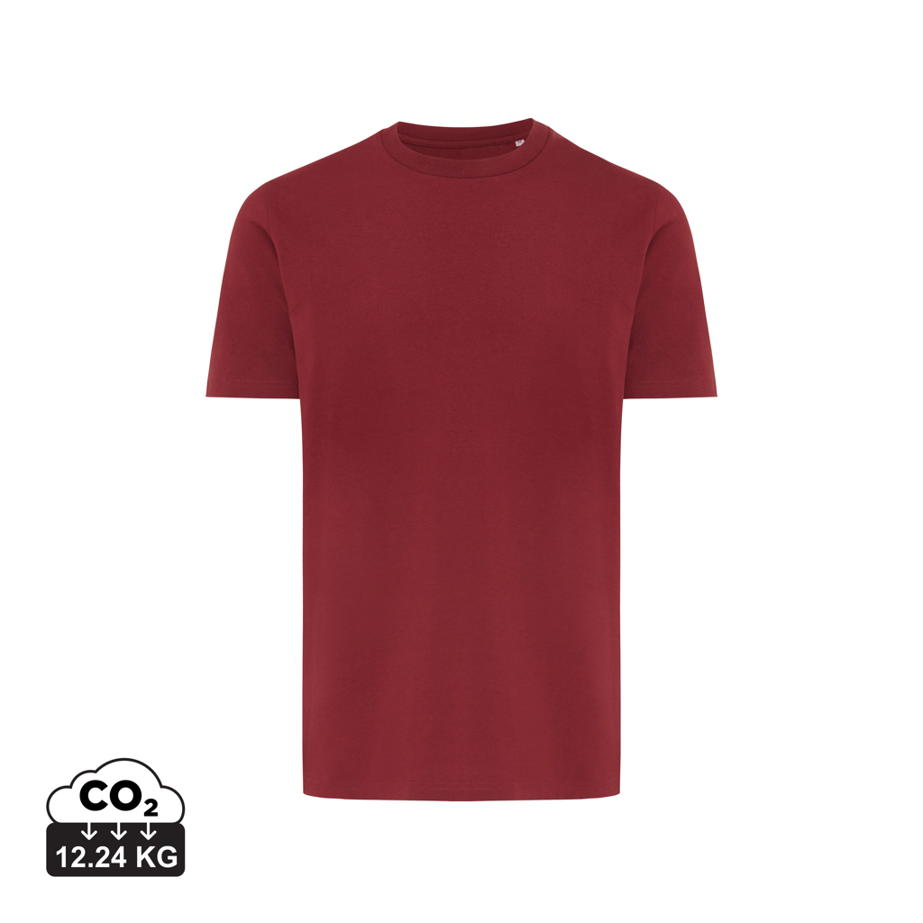 T-shirt personnalisable 180g unisexe Brett Iqoniq rouge bordeaux